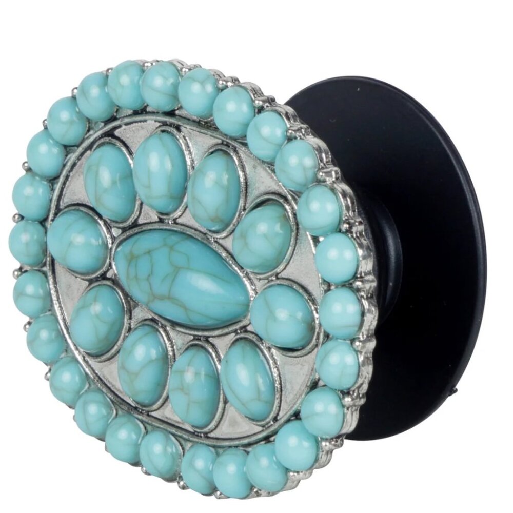 Myra Blue Opals Silver and Turquoise Phone Socket Kickstand - New
